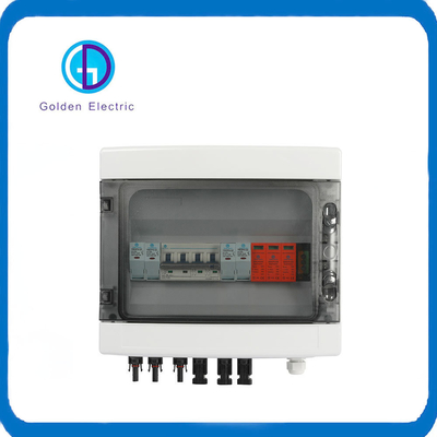 Plastic DC Solar PV Combiner Box 550V 4input 1output PV Box With Monitoring