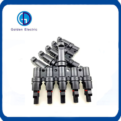 DC Solar PV Power Connectors PV004-T5 for Solar Power System 5 in 1 Branch T Type