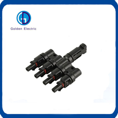 4 to 1 T Type Branch Wire Solar Cable Connector Electric Photovoltaic Male and Female