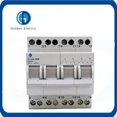 DIN Rail Mounted Modular Manual Transfer Switch 4P 32A with Dual Output