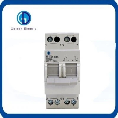 DIN Rail Mounted Modular Manual Transfer Switch 4P 32A with Dual Output