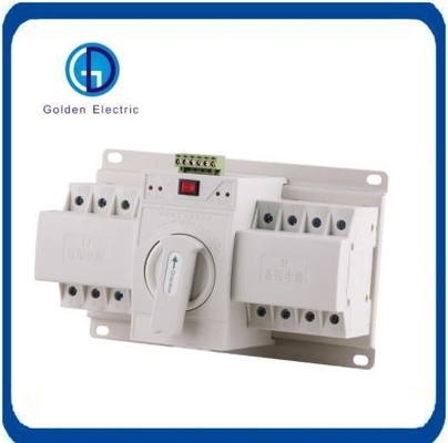 White Electrical Automatic Changeover Switch Dual Output 1A-63A Currency US