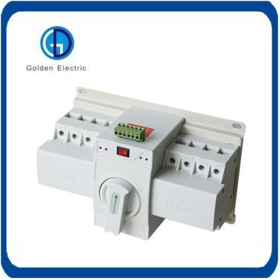 White Electrical Automatic Changeover Switch Dual Output 1A-63A Currency US