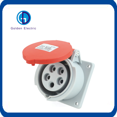 16A 32A Panel Mounted Industrial Plug and Socket for IP44 Male and Female Connections