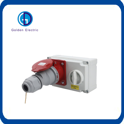 220V Industrial Receptacle and Switch with Interlock Device IP44 16A 32A 3p 4p 5p