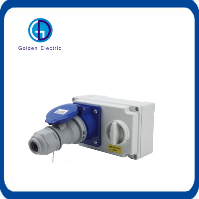 220V Industrial Receptacle and Switch with Interlock Device IP44 16A 32A 3p 4p 5p