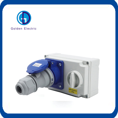 IP44 regenbestendige industriële elektrische stekker en stopcontact 32A