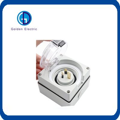 250V IP66 Gd-56ai Series Outdoor Industrial Waterproof Plug Vierkante Stofbestendige 3-Pin Plug