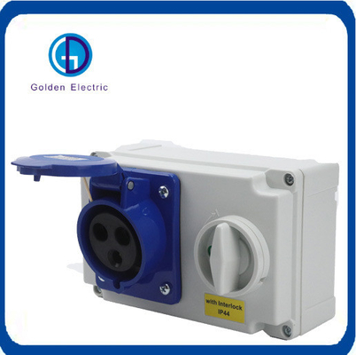 Customized Request 16A 32A 3p 5p Industrial Receptacle and Switch with Interlock Device