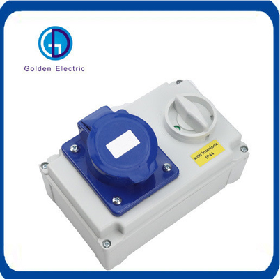 Customized Request 16A 32A 3p 5p Industrial Receptacle and Switch with Interlock Device