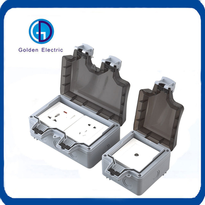 10A IP66 Double Socket Weatherproof Switch Socket Box for Outdoor Electrical Solutions