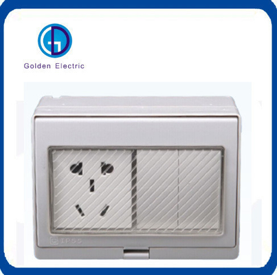 Ordinary Socket 13A/250V 1 Gang Waterproof Wall Switch Socket for Customized Request