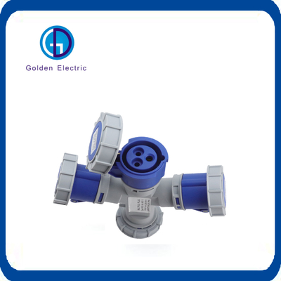 Customized Support IP44/IP67 2p E 3p E Multiple Socket Adaptor for Industrial Outlets