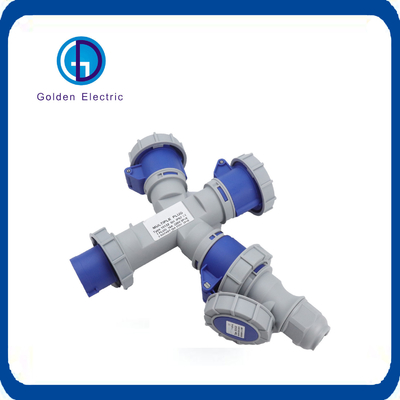 Customized Support IP44/IP67 2p E 3p E Multiple Socket Adaptor for Industrial Outlets