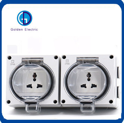 Standard Grounding Multi-Function 2 Gang 13A IP66 Weatherproof Wall Sockets and Switch