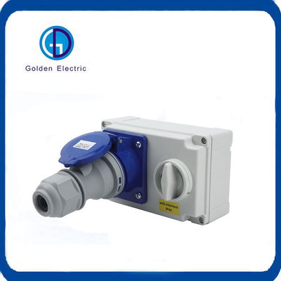 PA Shell Waterproof 3pin 16A 32A IP44 220V-240V Industrial Interlocked Socket Electrical Switch