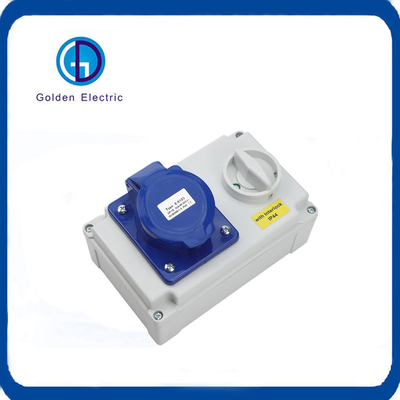 PA Shell Waterproof 3pin 16A 32A IP44 220V-240V Industrial Interlocked Socket Electrical Switch