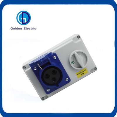 PA Shell Waterproof 3pin 16A 32A IP44 220V-240V Industrial Interlocked Socket Electrical Switch