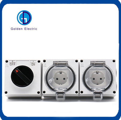1gang Switch 2ghang EU Socket with USB Function Waterproof Wall Switch and Socket