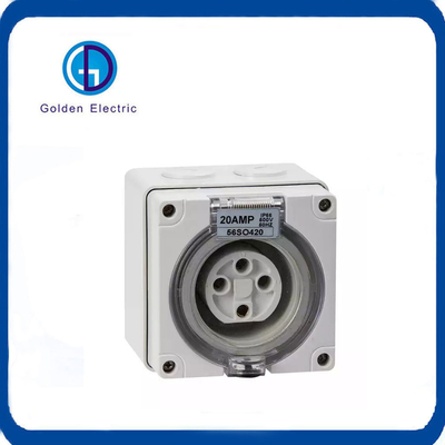 10A 20A 32A 40A 50A 4pins Round Surface Sockets Australia Standard Socket Outlets 500V IP66 Industrial Plug and Socket
