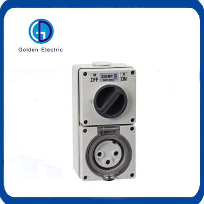 500V Industrial Waterproof Combo Switch and Sockets 56CV332 for Australia Standard