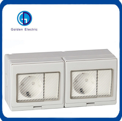 IP55 German German Standard Surface Mounted Waterproof Socket Series for Customization