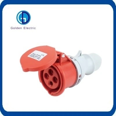 Industrial IP55 110V 32a Interlocked Socket White Blue for Power Supply