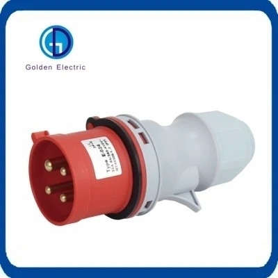 Industrial IP55 110V 32a Interlocked Socket White Blue for Power Supply