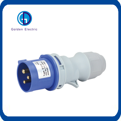 Industrial IP55 110V 32a Interlocked Socket White Blue for Power Supply