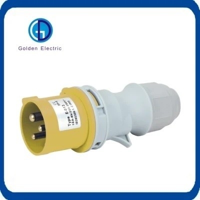 Industrial IP55 110V 32a Interlocked Socket White Blue for Power Supply