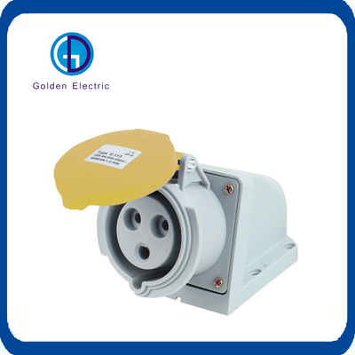 Industrial IP55 110V 32a Interlocked Socket White Blue for Power Supply