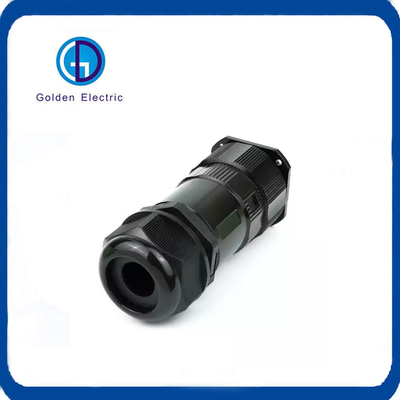 19pin Male Female Industrial Plug Socket Compact Structure Panel Mounting Angled Socket