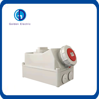 Witte IP67 63A vergrendelde stopcontact aanpassing Kleine grootte met schakelaar 3pins