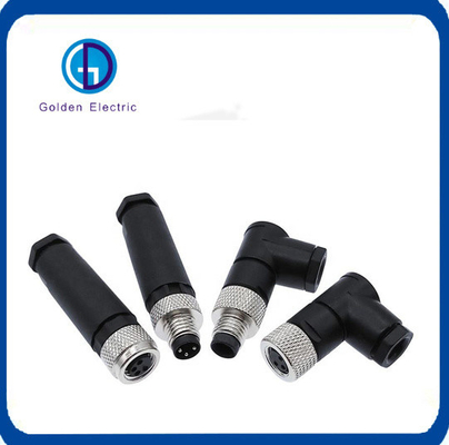 3pin Electric Waterproof M8 Sensor Connector Screw Threaded Coupling