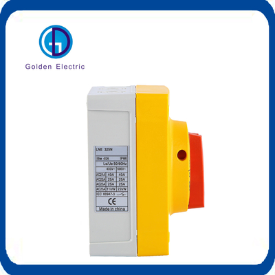 Power Waterproof Enclosure IP66 3p4p Electric Isolator Switch for AC Industry 50Hz 16A 25A 40A 63A