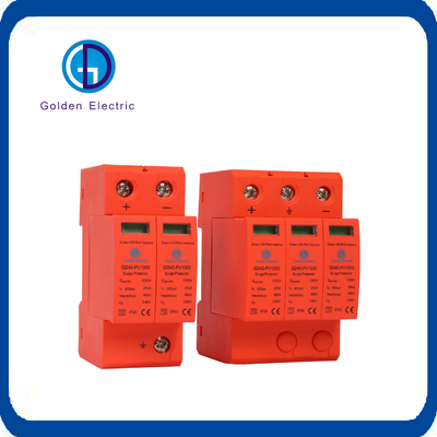 PV Solar System Surge Protector Device AC DC SPD 2p 3p 4p 20-40ka for DC500V/600V/800V/1000V