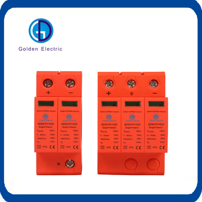 PV Solar System Surge Protector Device AC DC SPD 2p 3p 4p 20-40ka for DC500V/600V/800V/1000V