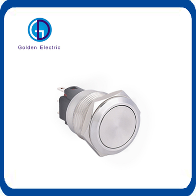 110V LED Voltage 110V Flat IP67 Waterproof Metal Push Button Switch for Electronic