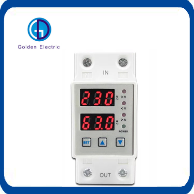 ISO9001 Certification 63A Over Under Adjustable Single Phase Voltage/Current Protector