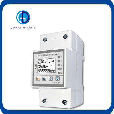 ROHS Certified Single Phase Voltage/Current Leakage Protector with Kwh Meter Included