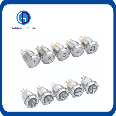 12mm 16mm 19mm 22mm 25mm 30mm Push Button Switch Customized Request DOT LED Type IP67