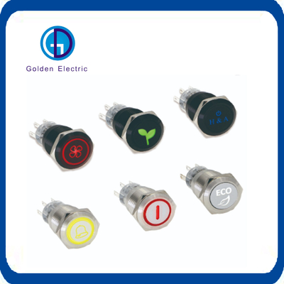 12mm 16mm 19mm 22mm 25mm 30mm Push Button Switch Customized Request DOT LED Type IP67