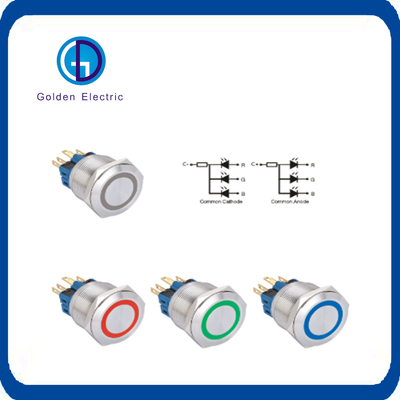 12mm 16mm 19mm 22mm 25mm 30mm Push Button Switch Customized Request DOT LED Type IP67
