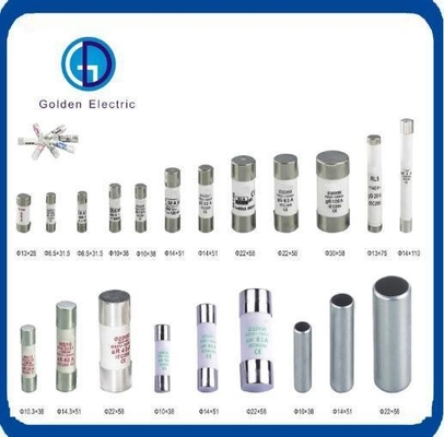 AC Cylindrical Ceramic Solar PV Fuse 30A 60A 440VAC with IEC60269-1 and Ceramic Body