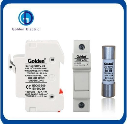 10*38mm DC Fuse 1000V 32A Ceramic Fuse Base Fuse Holder for Solar System Installation
