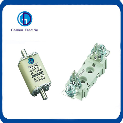 Gg HRC Ceramic Fuse Types Blade 500VAC 120ka 50A 63A 80A 200A Knife Fuse Link and Base