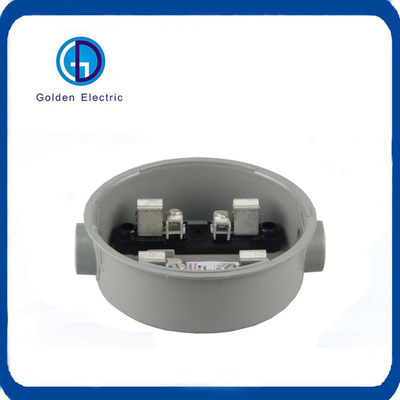 IP54 Protection Level Round Single Phase 100A Meter Socket Box with Dual Aluminum 4jaw