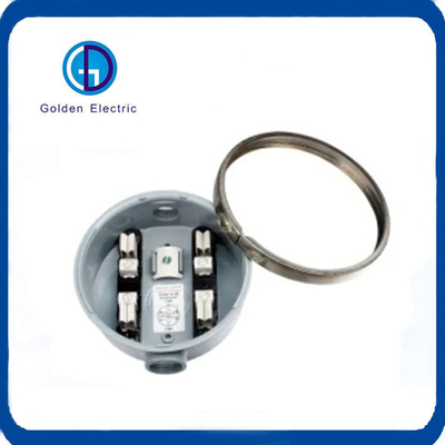 IP54 Protection Level Round Single Phase 100A Meter Socket Box with Dual Aluminum 4jaw