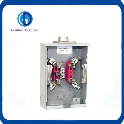 125A 4jaw 5jaw Single-Phase Ringless Type Square Meter Socket for Electrical Meter Base
