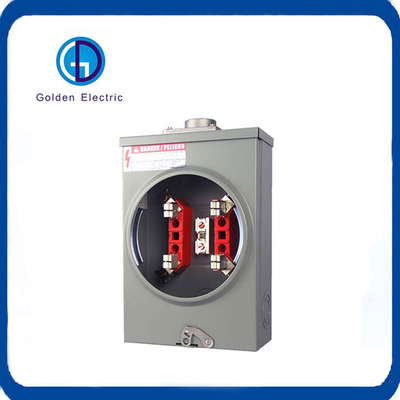 125A 4jaw 5jaw Single-Phase Ringless Type Square Meter Socket for Electrical Meter Base